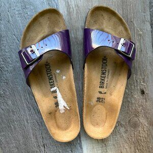 Purple Patent Leather Birkenstock Sandals – Size 8, Worn Once